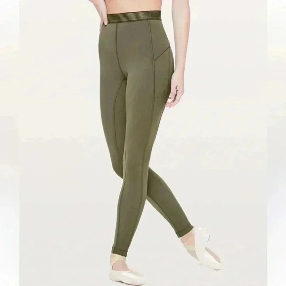 Lululemon Principal Dancer Golden Lining Tight in Armory *28" Size 4 - Picture 1 of 14